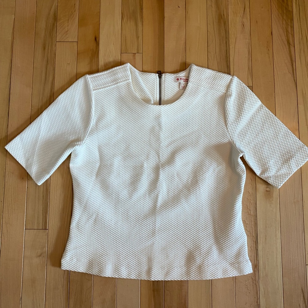 Brooker Brothers Red Fleece White fitted shirt